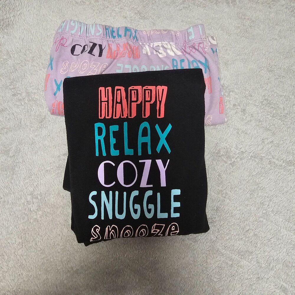 Secret Treasures Pajama Set Top and Bottoms Women's Size 2XL 18W-20W Happy Relax